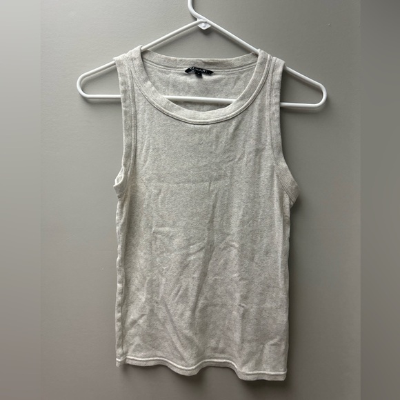 Tahari Tops - Tahari Women’s Cream Ribbed Tank Top